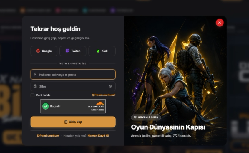 Güvenli giriş